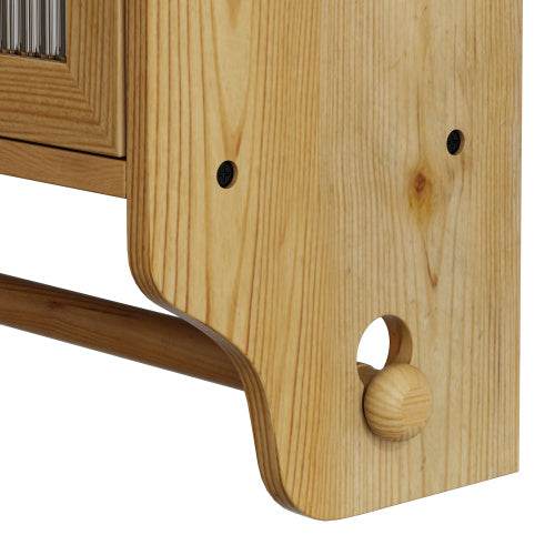 Vintage Glass-Door Wall Cabinet - Mahovastore