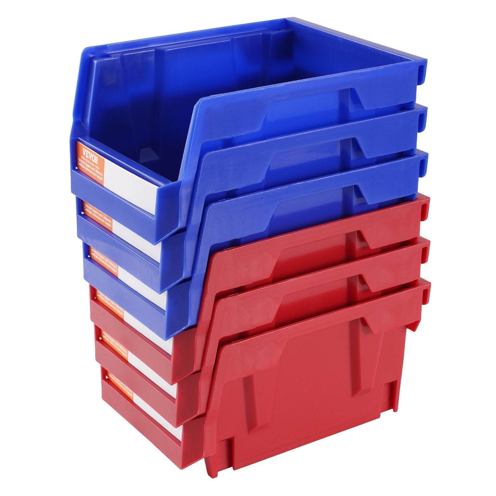 24-Pack Stackable Colorful Plastic Storage Bins for Organizing - Mahovastore