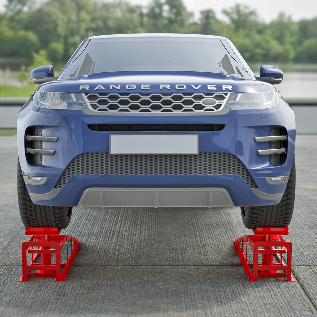2-Pack Hydraulic Car Lift Ramps - Mahovastore