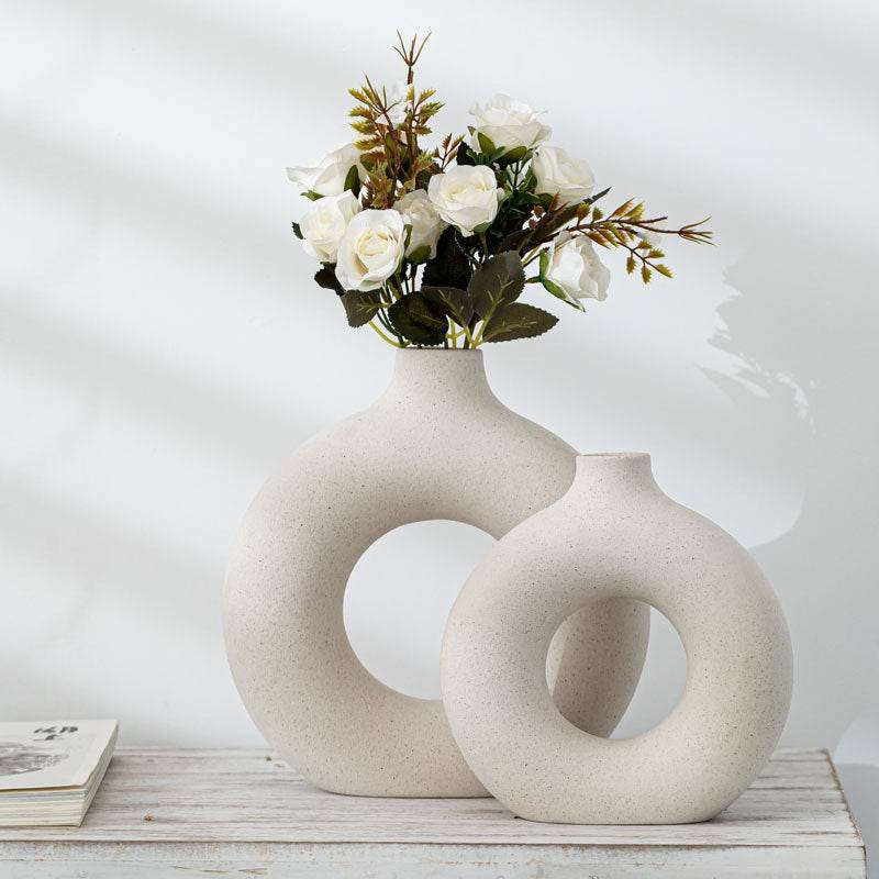 Frosted Unglazed Biscuit Vase - Mahovastore