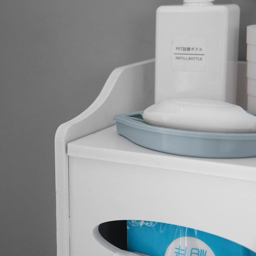 21cm White Bathroom Storage Cabinet - Mahovastore