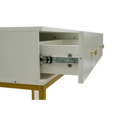 Modern White and Gold Vanity Set - Mahovastore