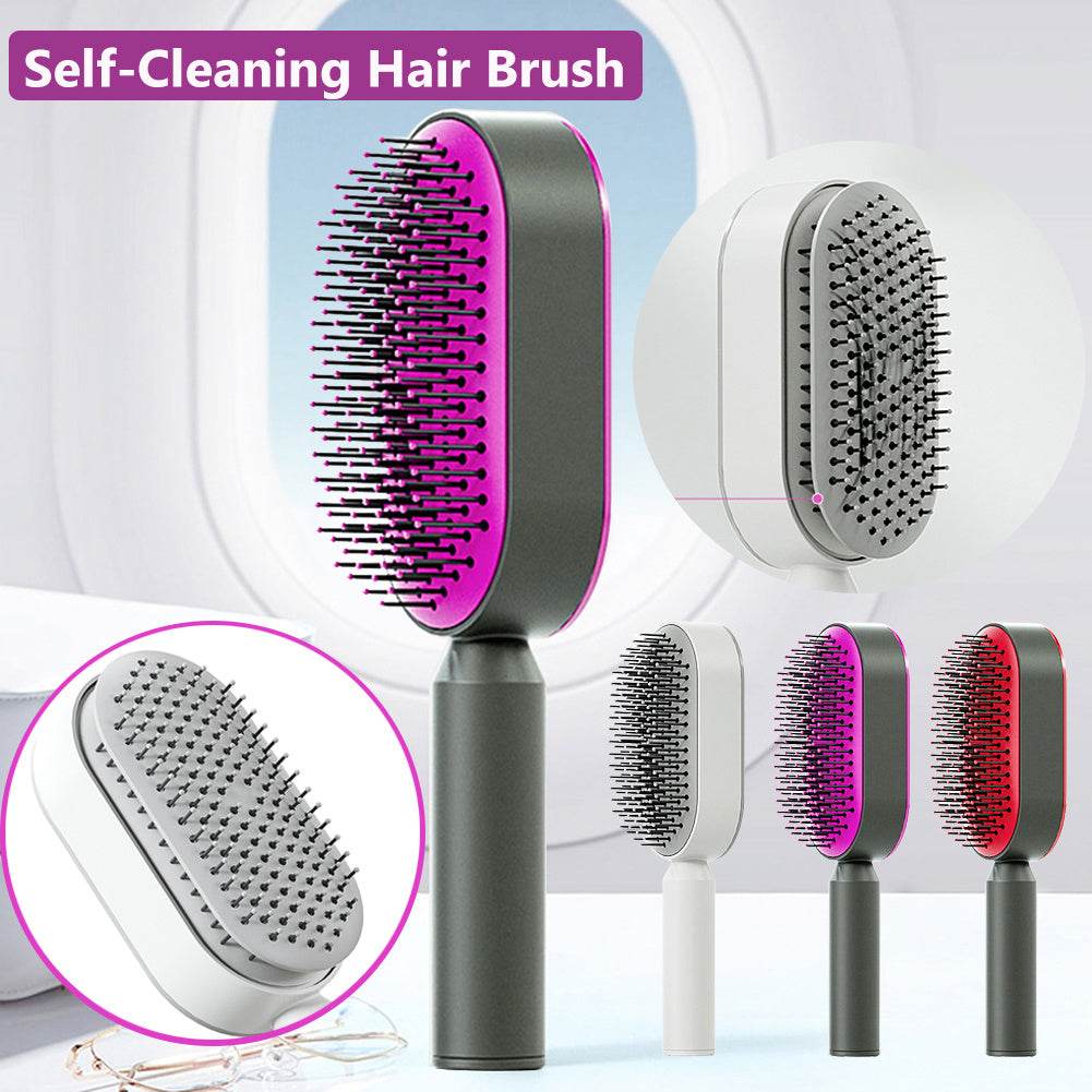 Self Cleaning Hair Brush with Scalp Massage & Detangling - Mahovastore