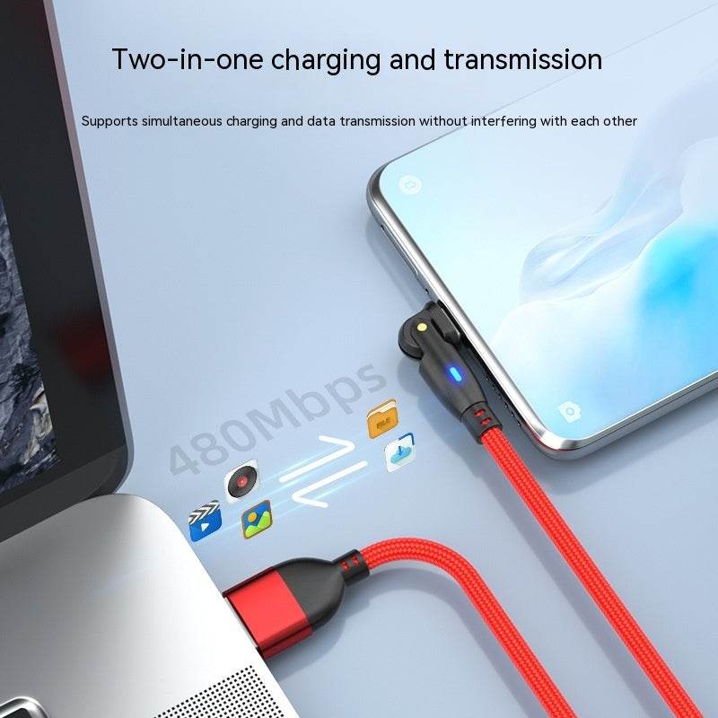 180° Bending Fast Charge Data Cable - Best Charging Cables for You - Mahovastore