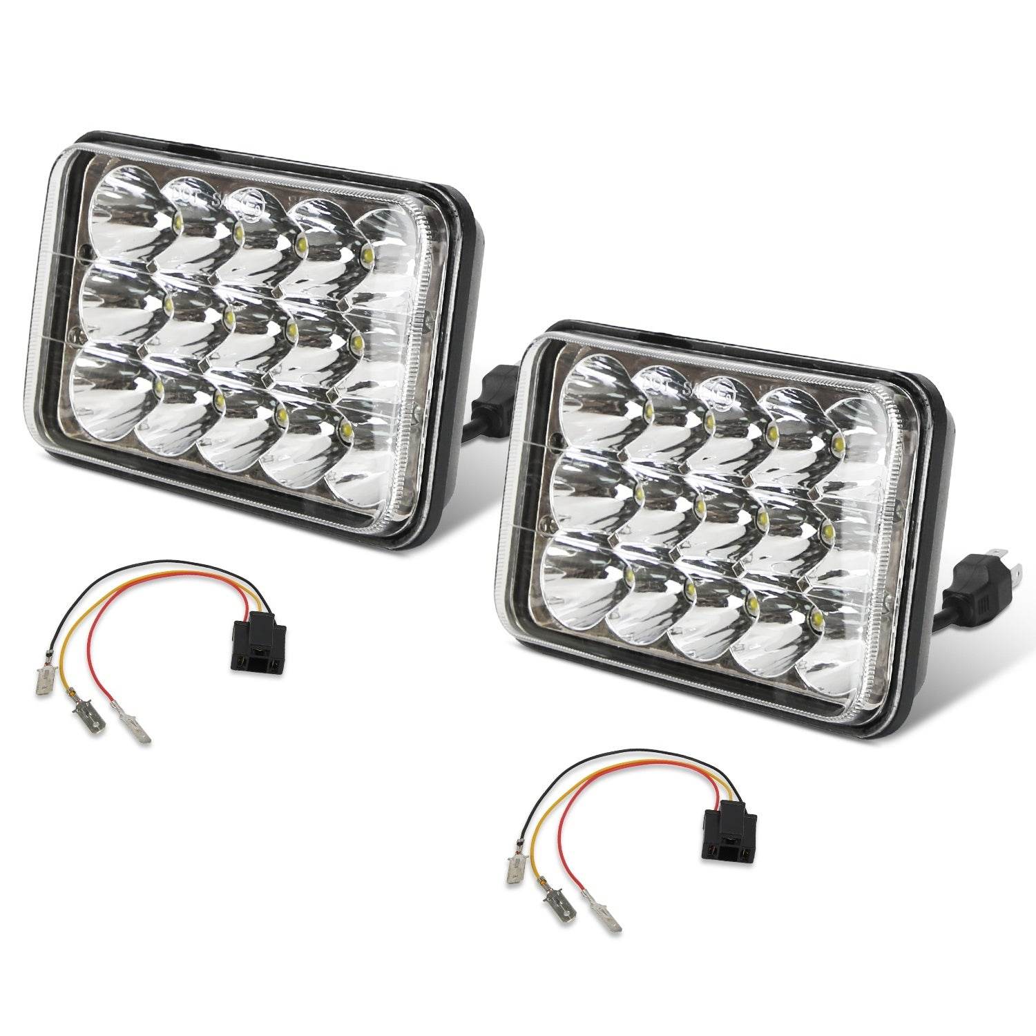 2Pcs 4x6in LED Car Headlights - Mahovastore