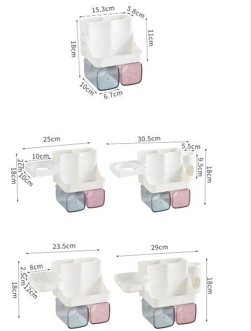 Toothbrush Holder Set – Perforation-Free Suction Design - Mahovastore