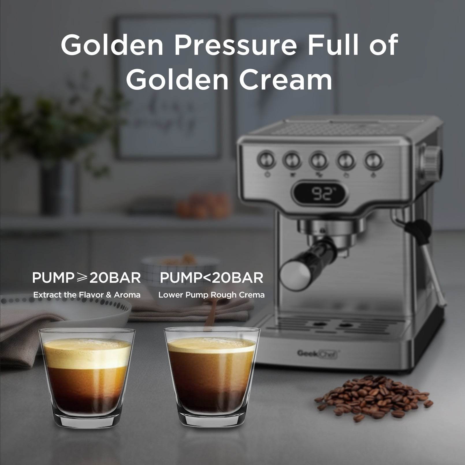 20 Bar Espresso Machine With Frother - Mahovastore