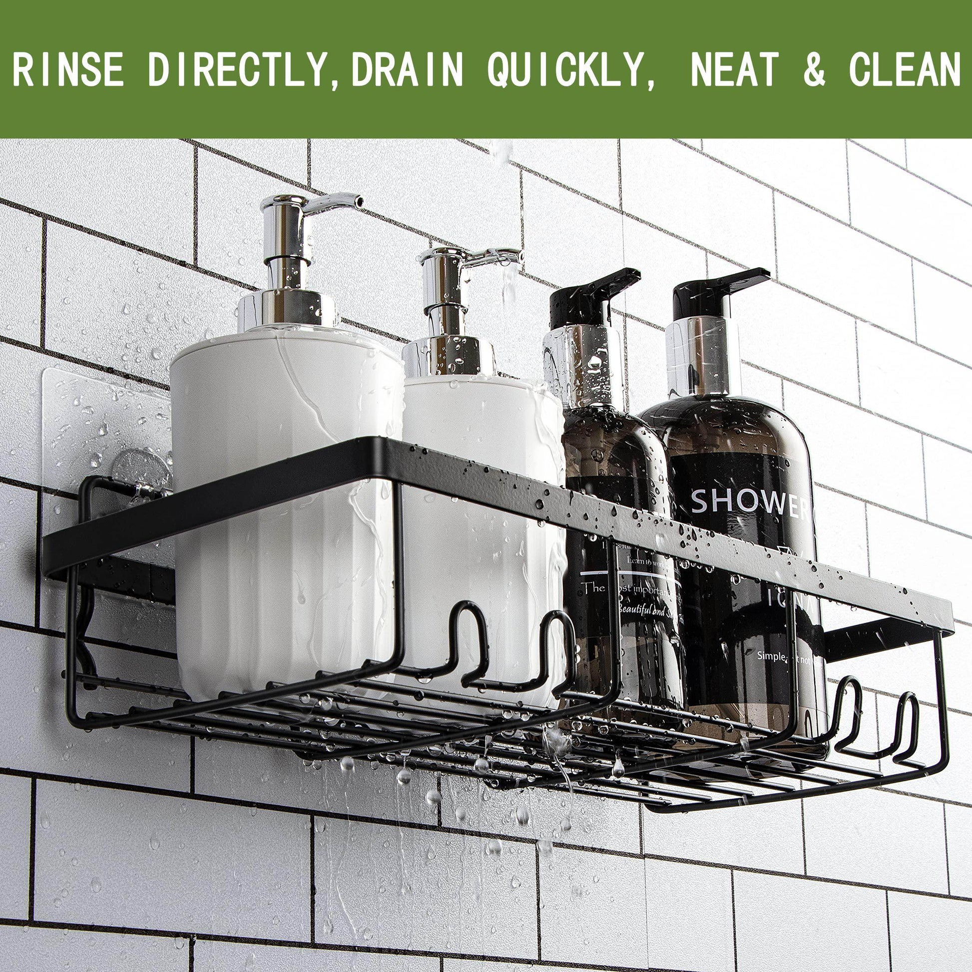 Heavy Duty Wall Mounted Shower Shelf – Bathroom Storage - Mahovastore