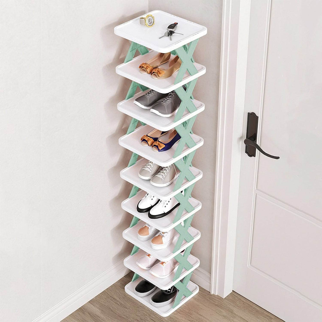 9-Tier Vertical Shoe Rack Organizer – Stylish & Space-Saving - Mahovastore