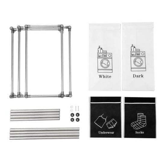 2-Tier Laundry Basket with 4 Bags for Easy Laundry Sorting - Mahovastore