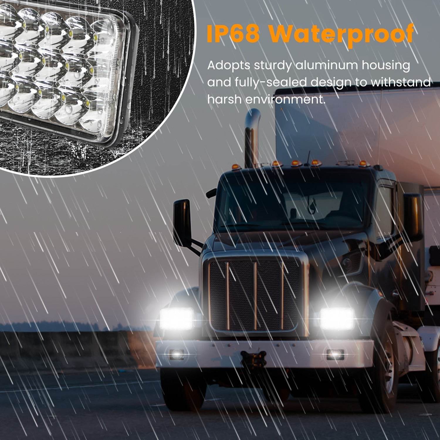 2Pcs 4x6in LED Car Headlights - Mahovastore