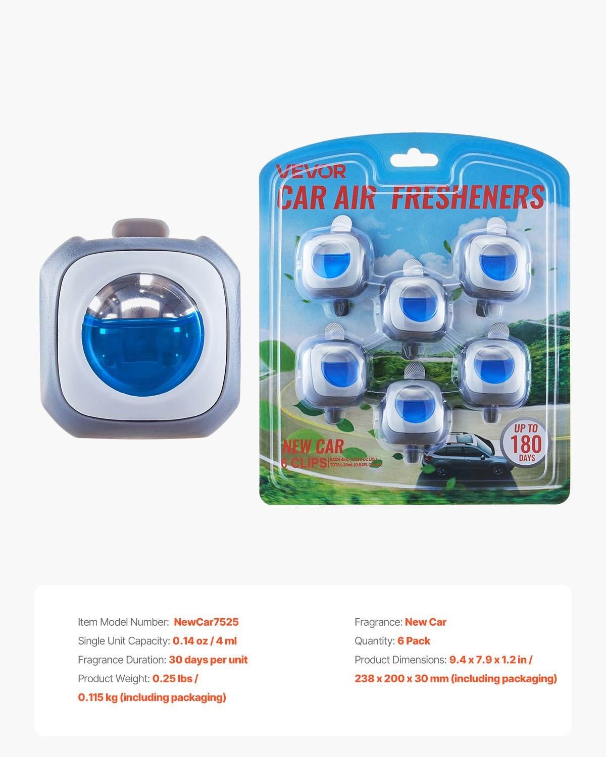 Best Car Air Freshener – 6-Pack with Long-Lasting New Car Scent - Mahovastore