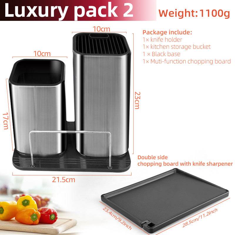 Chopping Board Holder: Drainable Knife & Board Storage - Mahovastore