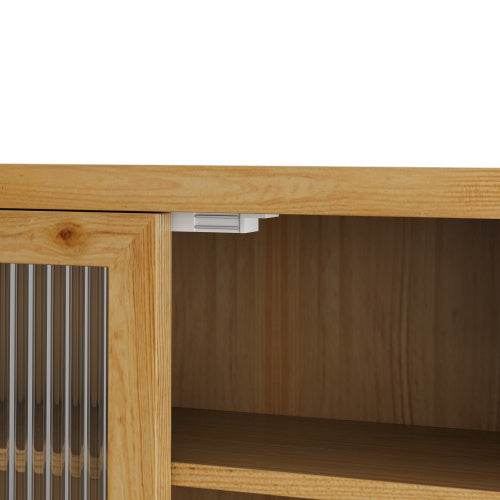 Vintage Glass-Door Wall Cabinet - Mahovastore