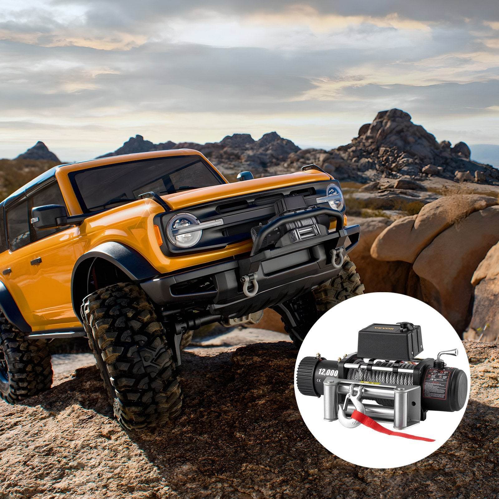 Truck Electric Winches 12000lbs with Remote Control - Mahovastore