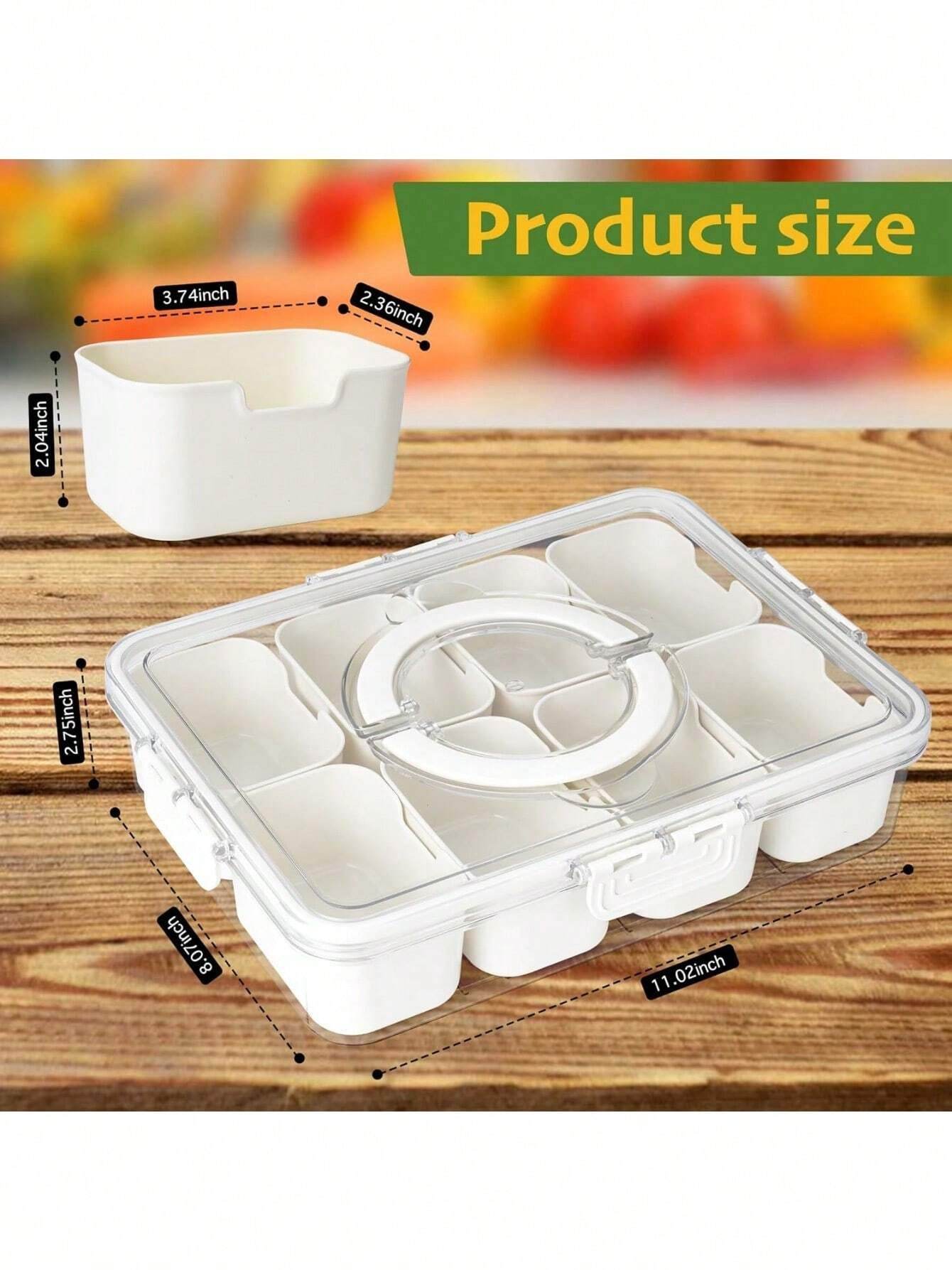 Divided Snack Box With Lid – Multi-Section Food Organizer - Mahovastore