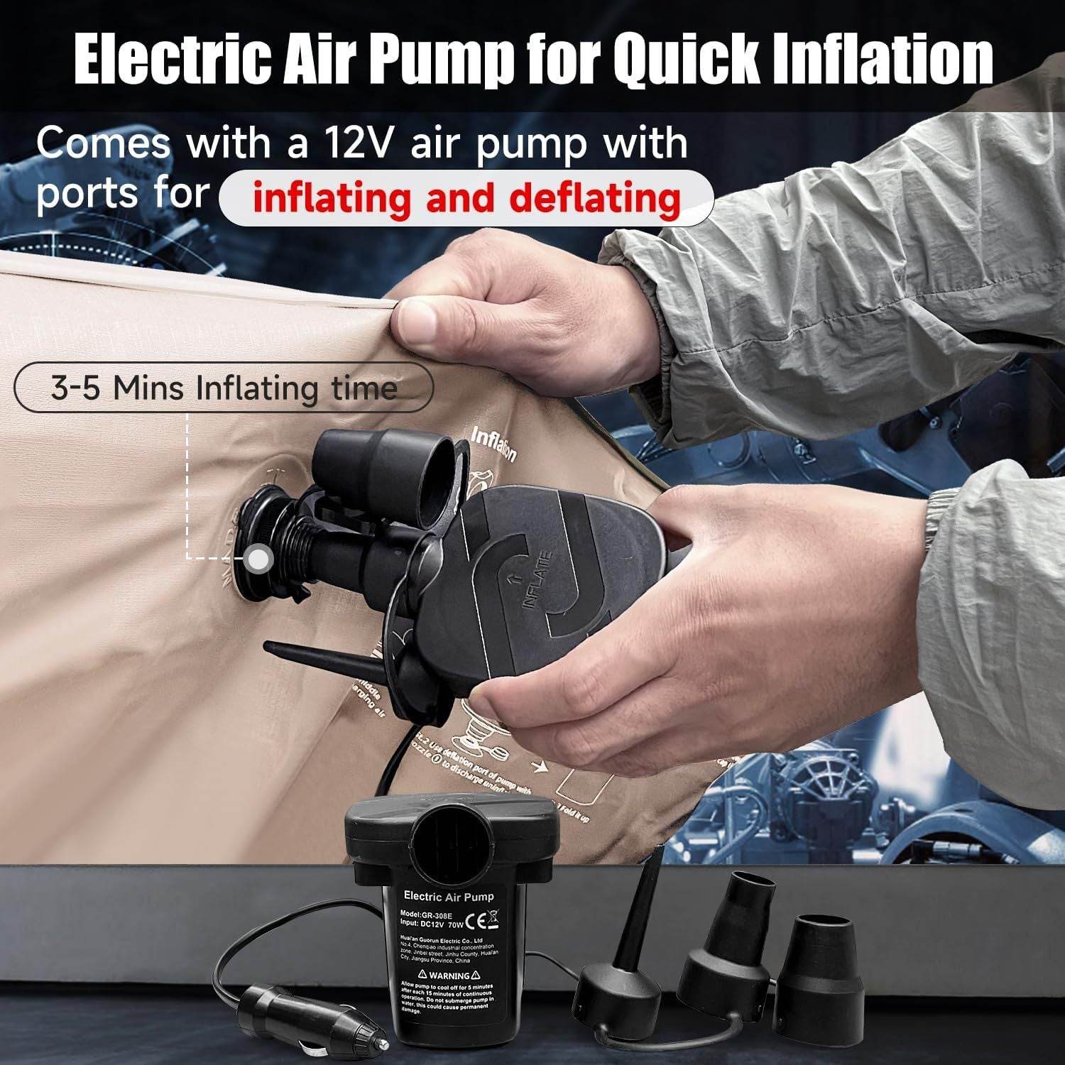 Car Air Mattress with 2 Pillows – Comfortable Travel Bed - Mahovastore