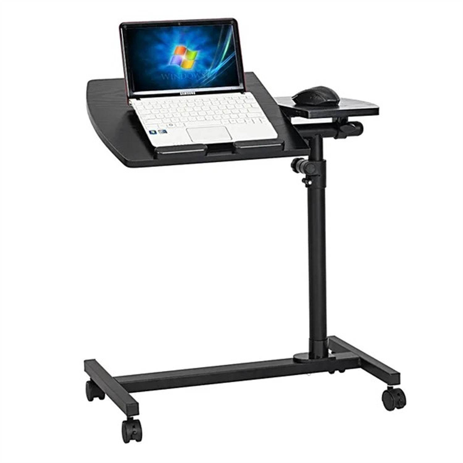 Height Adjustable Rolling Computer Desk with Wheels - Mahovastore