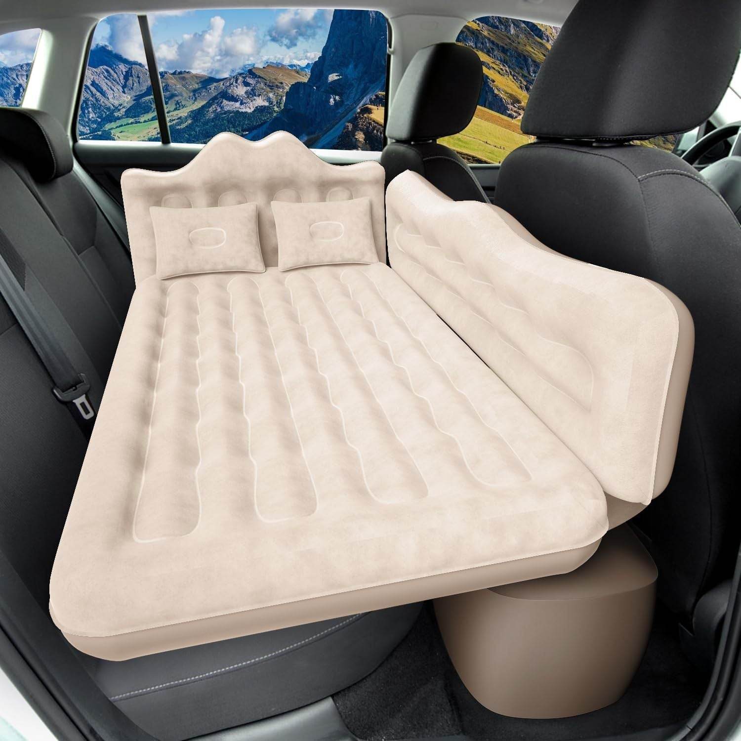 Car Air Mattress with 2 Pillows – Comfortable Travel Bed - Mahovastore