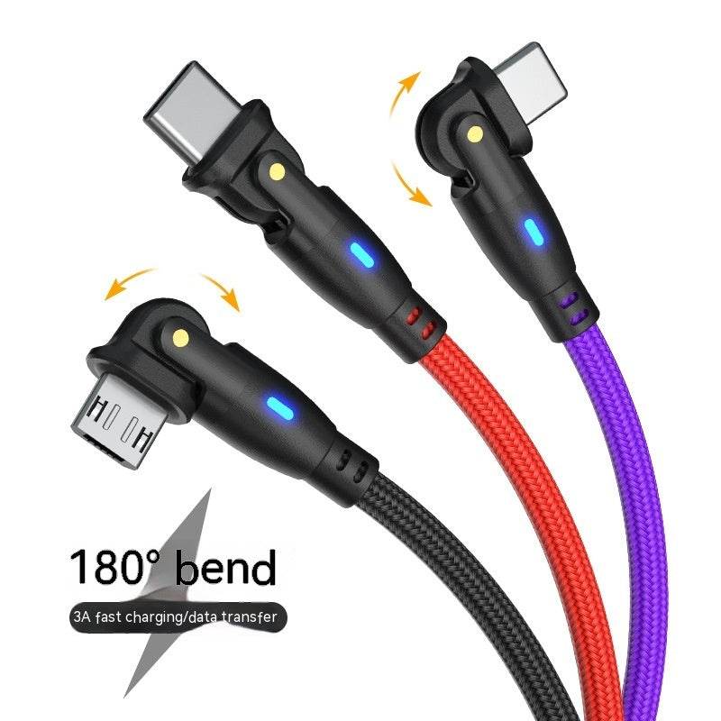 180° Bending Fast Charge Data Cable - Best Charging Cables for You - Mahovastore