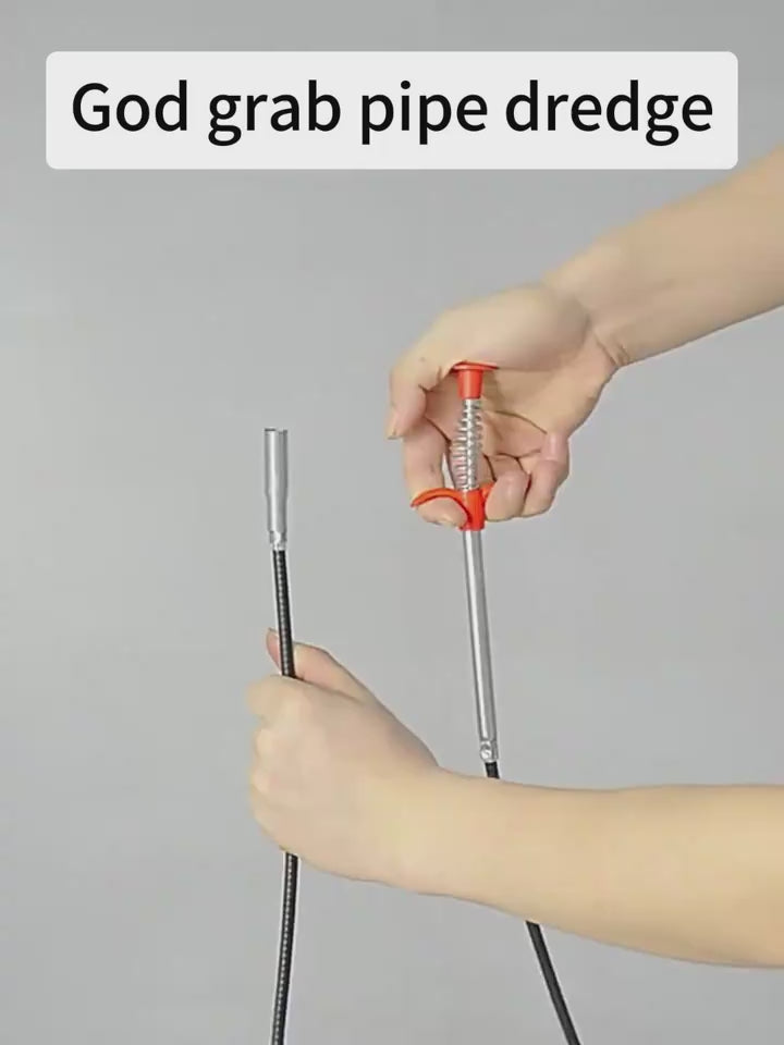 video 60CM Kitchen Sink Drain Cleaning Tool – Durable & Flexible