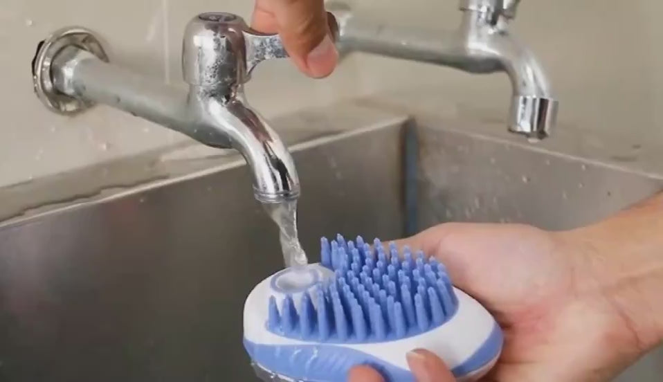 video Pet Bath Brush for Easy Dog & Cat Grooming | Mahovastore