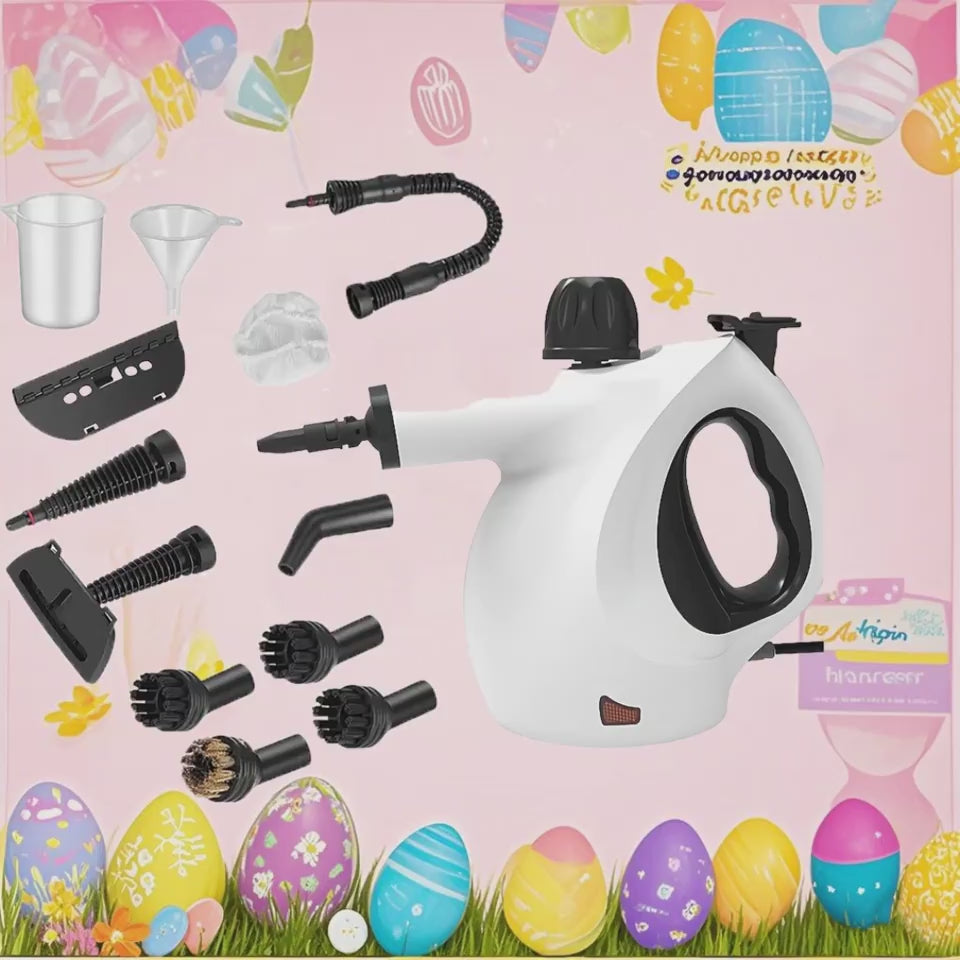 123 5-in-1 Portable Cleaning Steamer with 12 Accessories