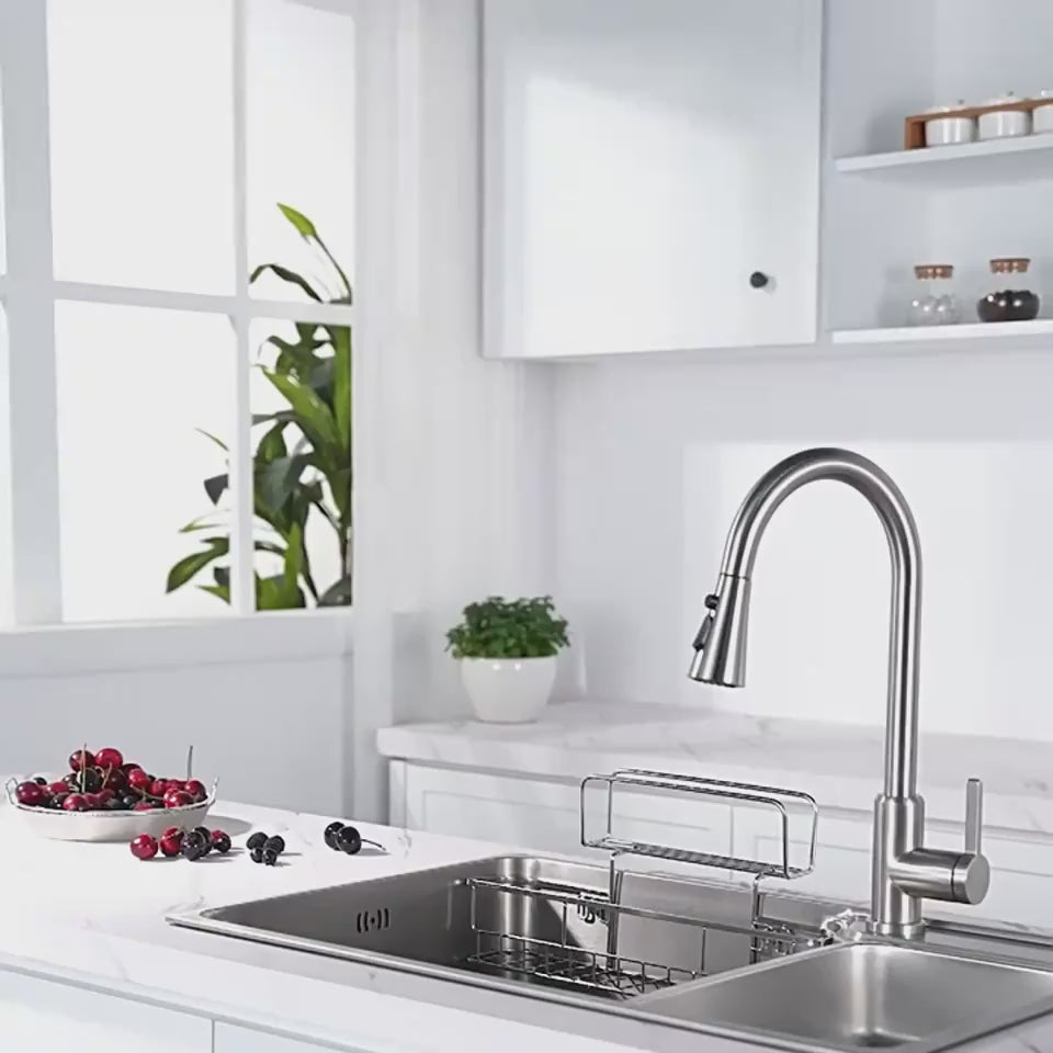 1 video Pull-Out Hot & Cold Kitchen Sink Faucets | Mahovastore